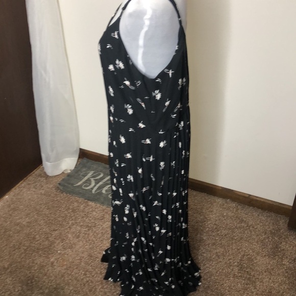 A new day black floral print pleated dress size XL - Picture 4 of 10